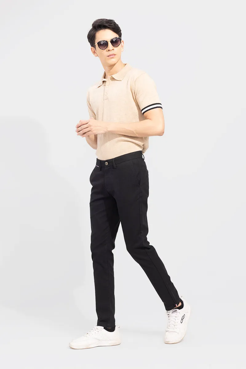 Fine Black Linen Pant