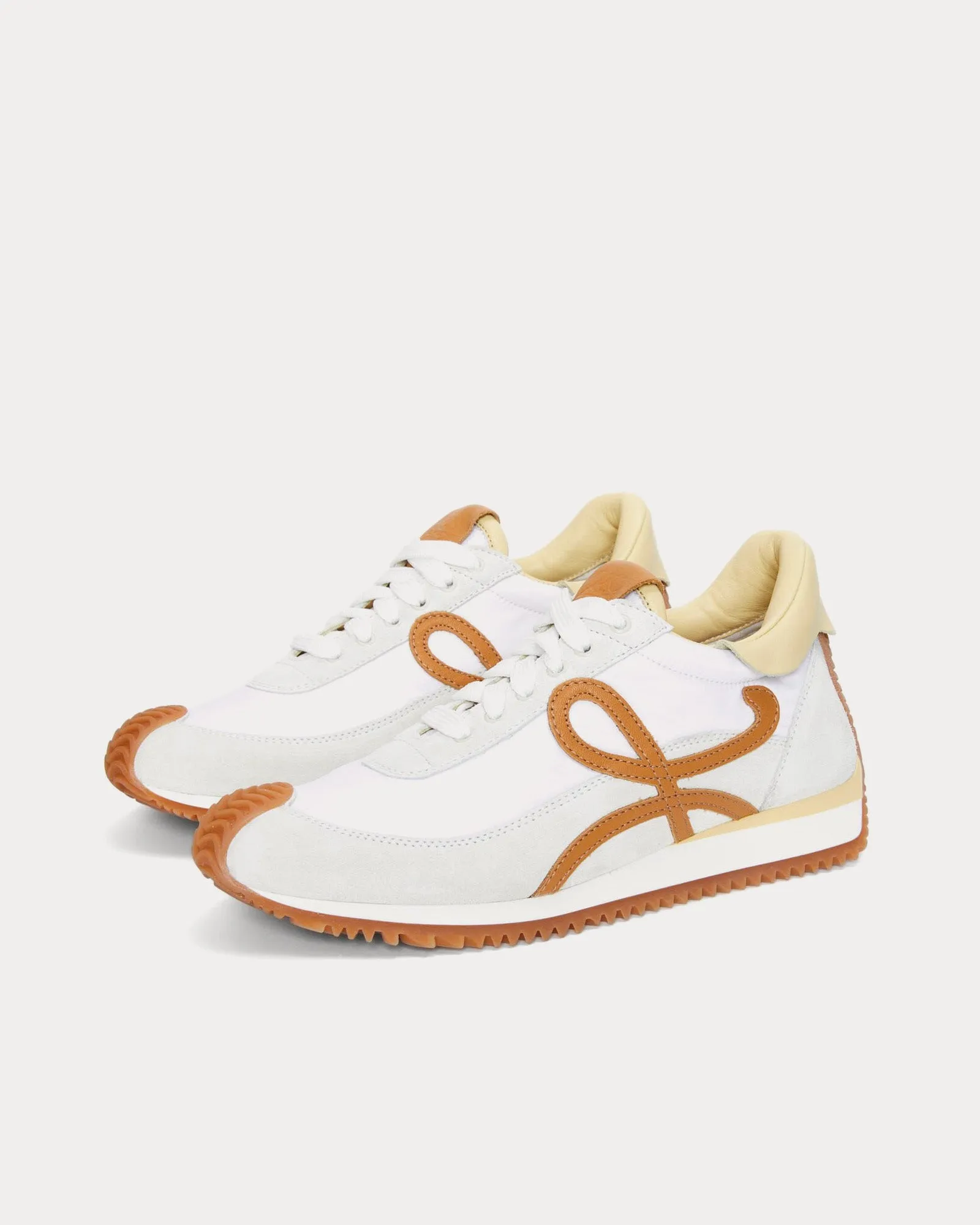 Flow Runner Nylon & Suede White / Medium Concealer Low Top Sneakers
