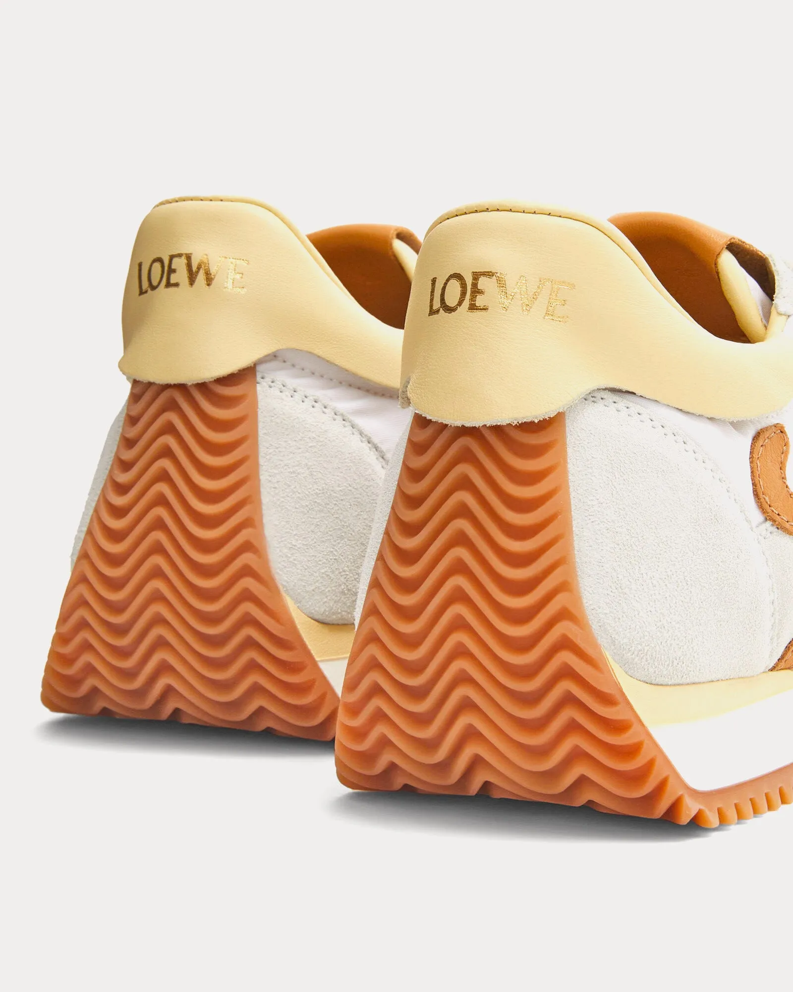 Flow Runner Nylon & Suede White / Medium Concealer Low Top Sneakers