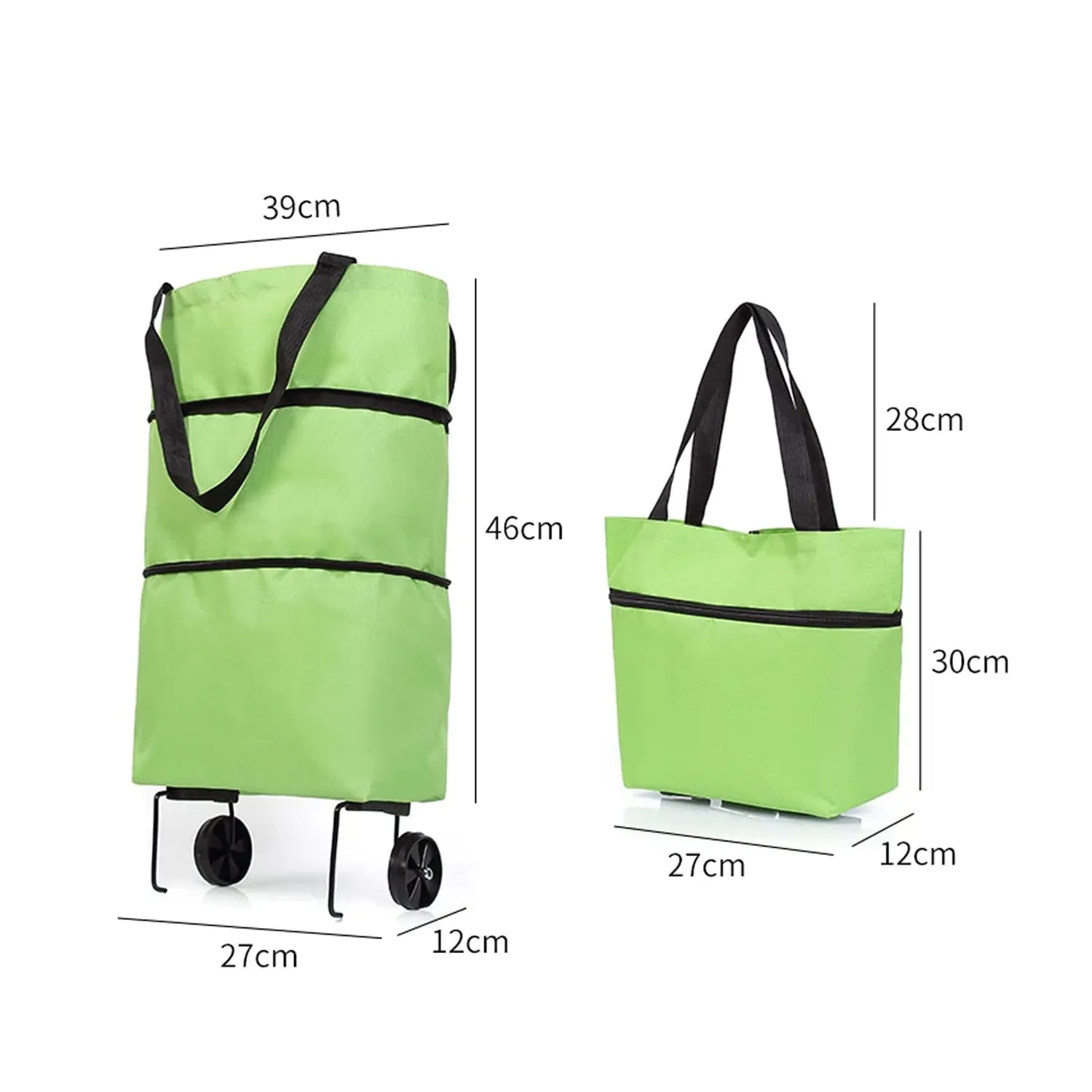 Folding Cart Bags Trolley Shopping Bag For Travel Luggage
