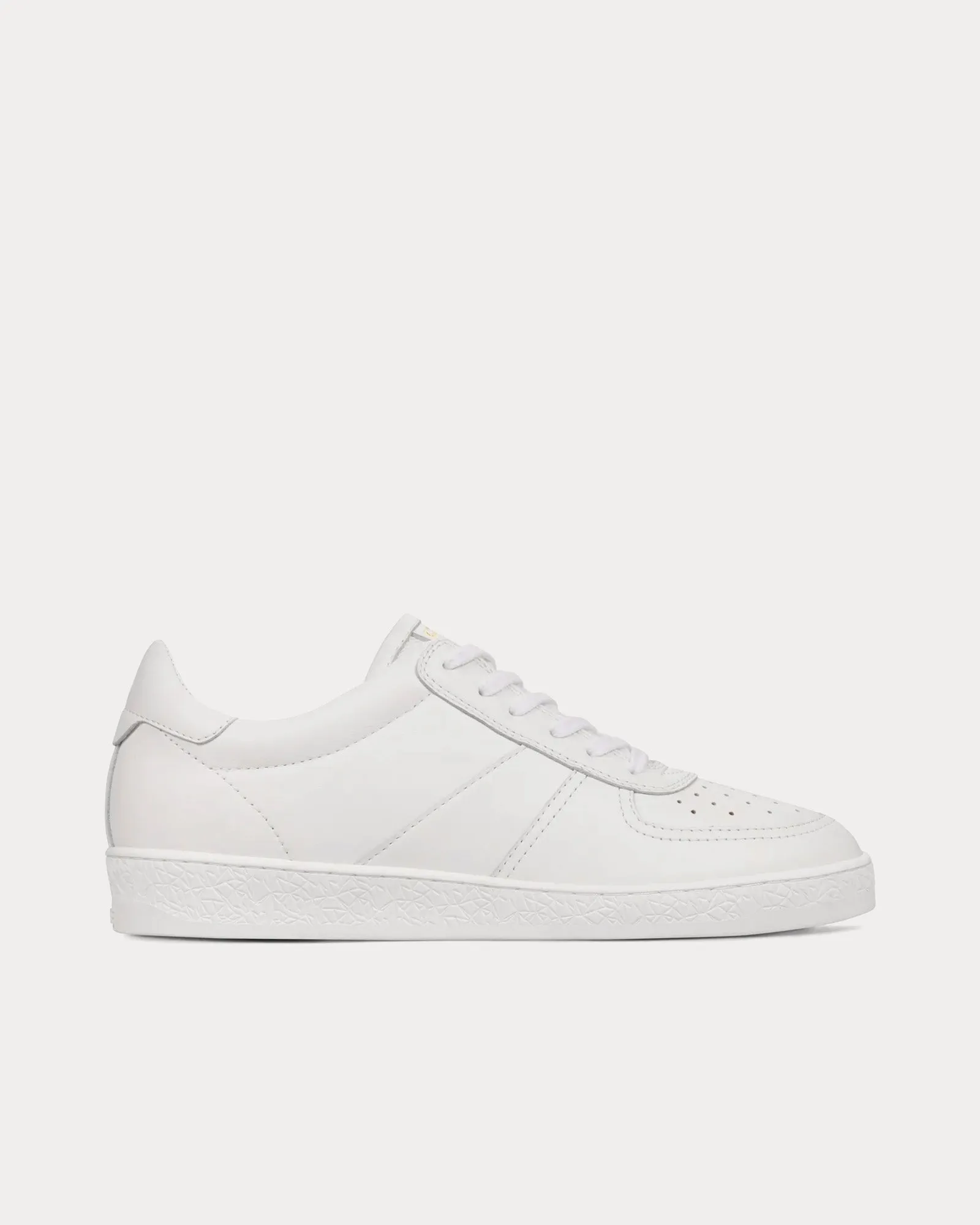 Geode Leather White Low Top Sneakers