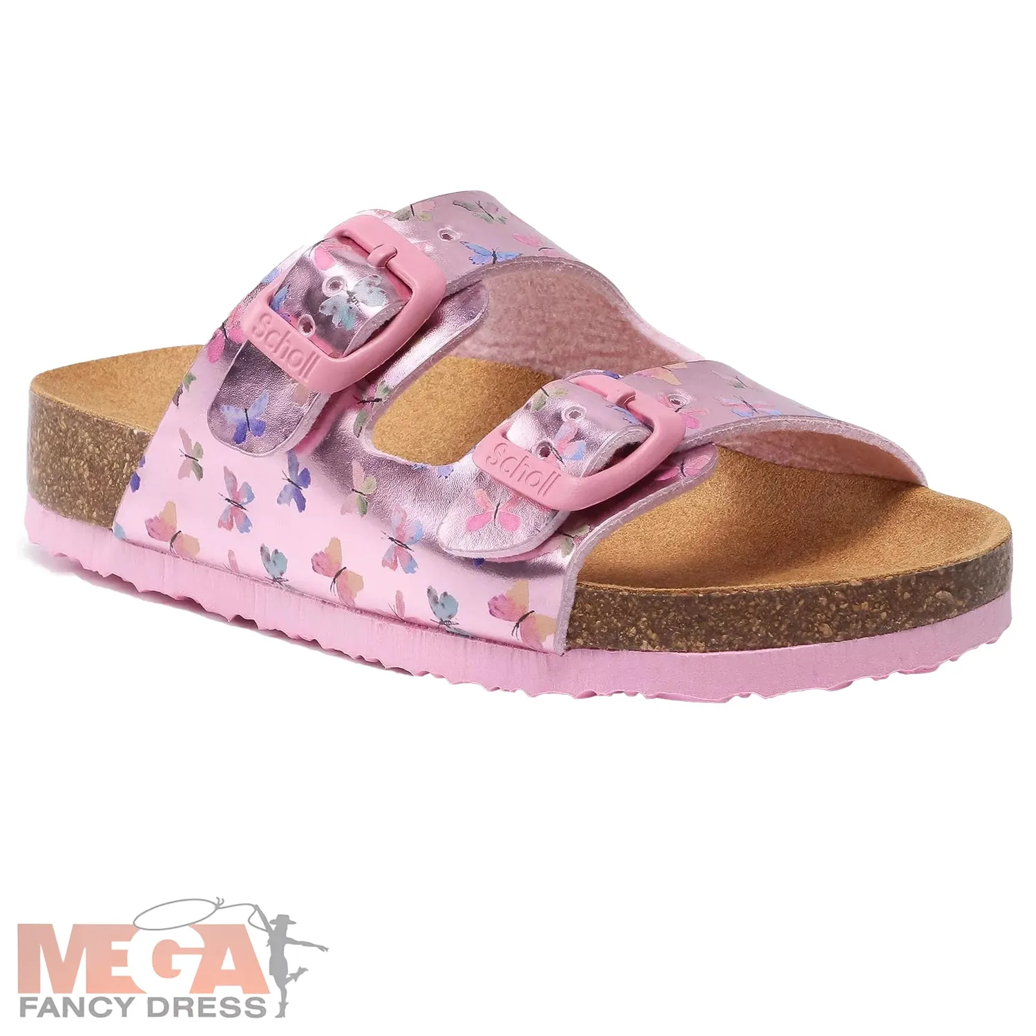 Girls Scholl Pink Butterfly Summer Sandals