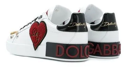Heart Embellished Portofino Sneakers