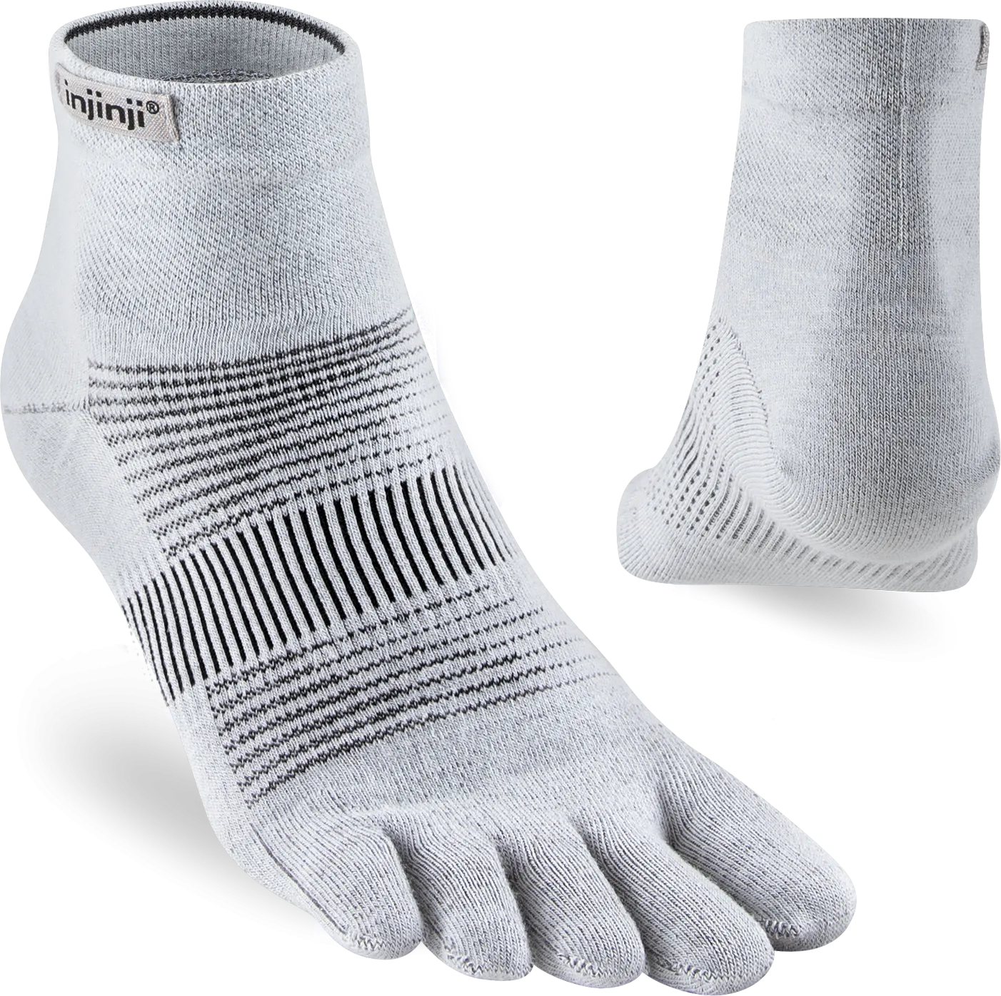 Injinji Men&#x27;s Run Lightweight Mini-Crew Grey | Buy Injinji Men&#x27;s Run Lightweight Mini-Crew Grey here | Outnorth
