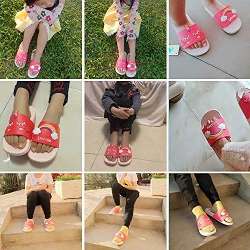 Kids Classic Cute Cartoon Lightweight Sandals (Rainbow Pink)