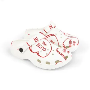 Kids Valentine’s Day Candy Heart Foam Clogs | Adorable All-Over Print with Fun Phrases
