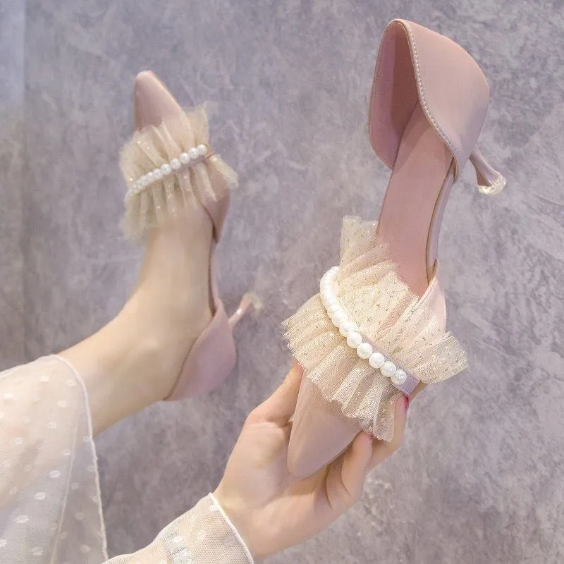 Lace stiletto Heeled Shoes
