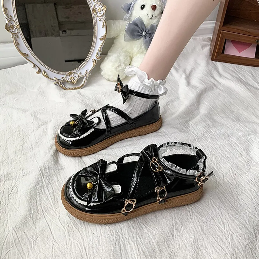 Leather Ankle Strap Shoes