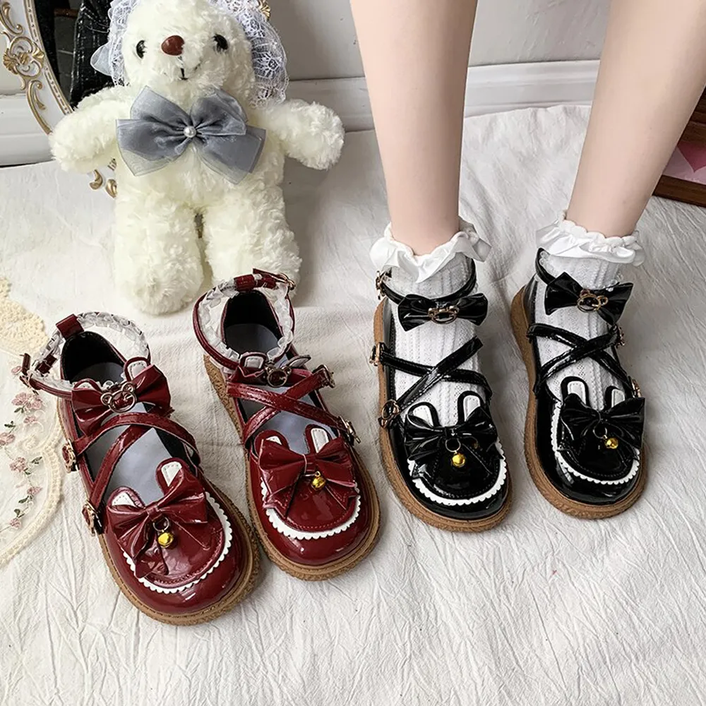 Leather Ankle Strap Shoes