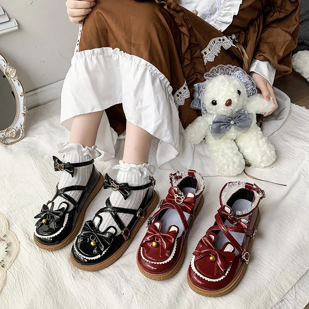 Leather Ankle Strap Shoes