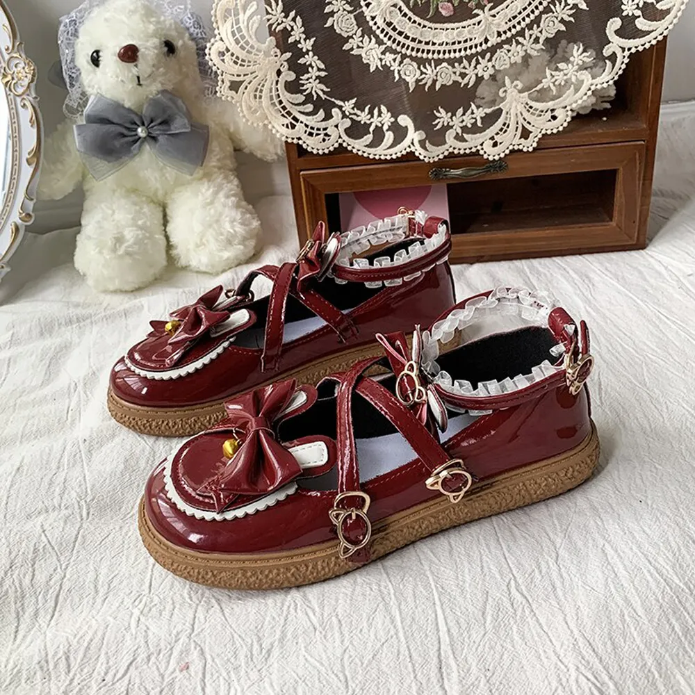 Leather Ankle Strap Shoes
