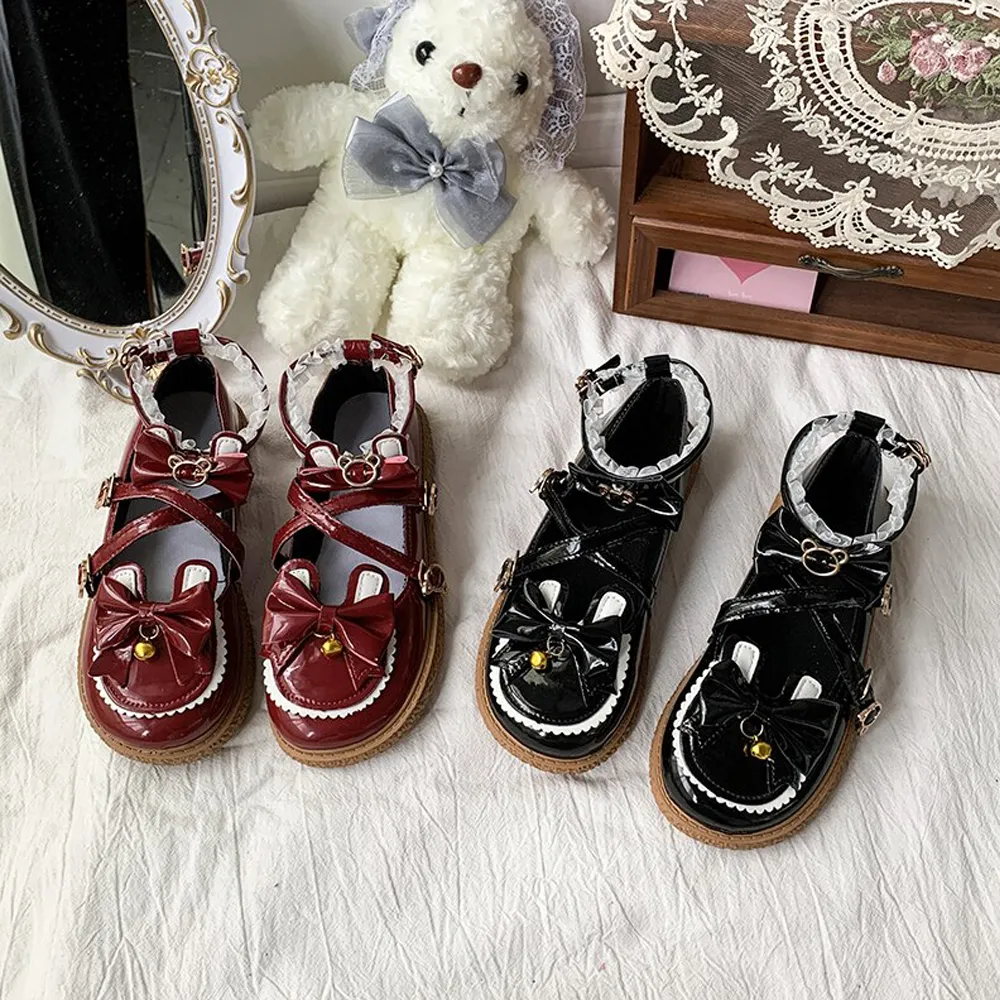 Leather Ankle Strap Shoes