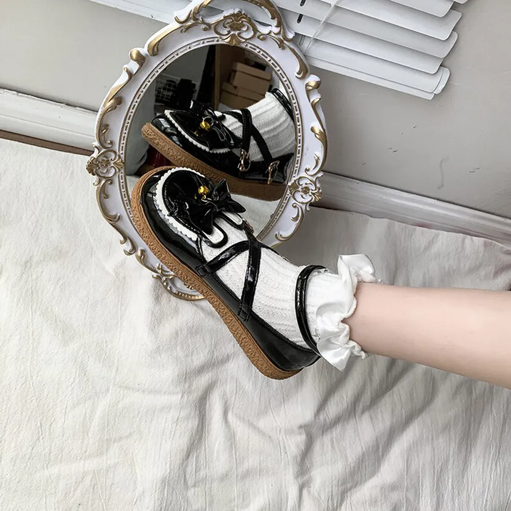 Leather Ankle Strap Shoes