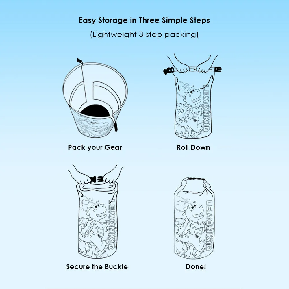 Little Surprise Box, Pink Uni Big Size Clip on & Backpack style Waterproof Swimming Bag/ Beach Bag