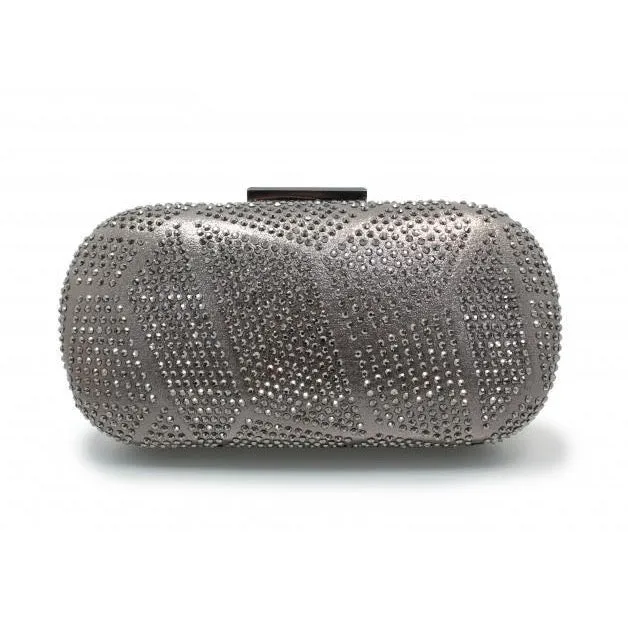 Lunar Francie Occasion Wear Gemstone  Bag  ZLR524 PEWTER