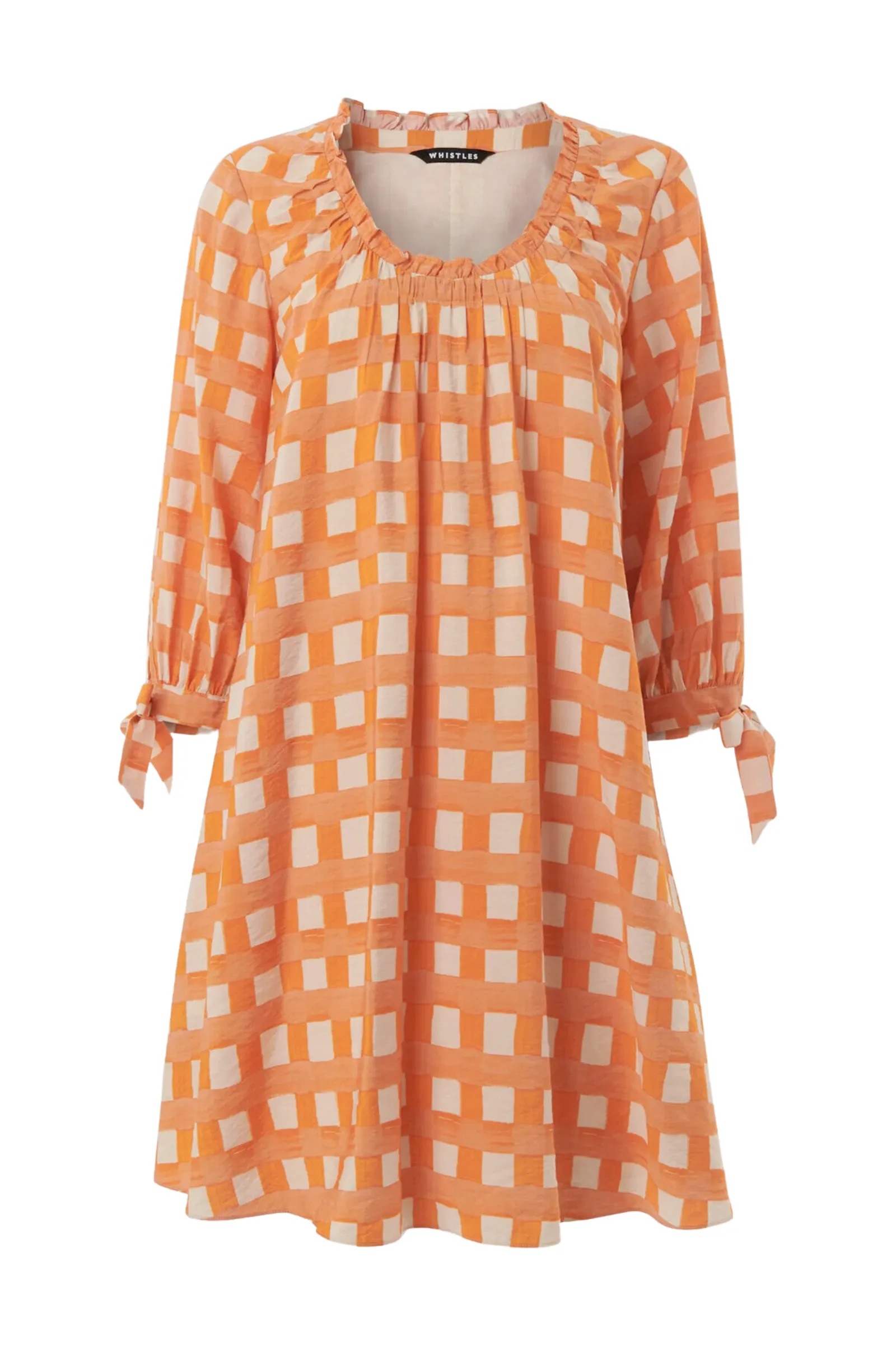 Lydia Gathered Trapeze Dress