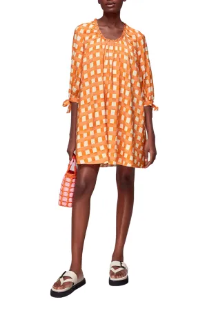 Lydia Gathered Trapeze Dress