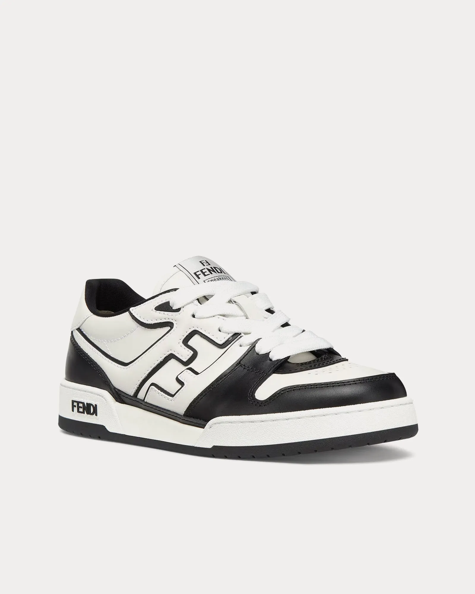 Match Leather Black / White Low Top Sneakers