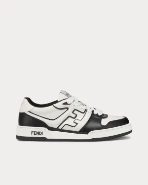 Match Leather Black / White Low Top Sneakers