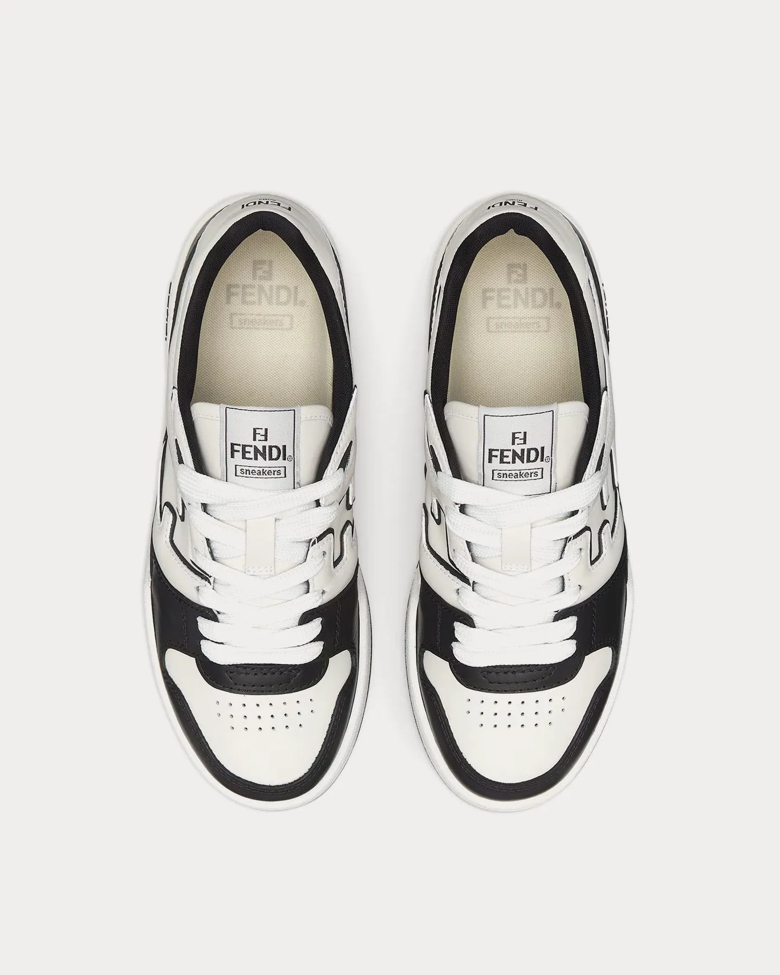 Match Leather Black / White Low Top Sneakers