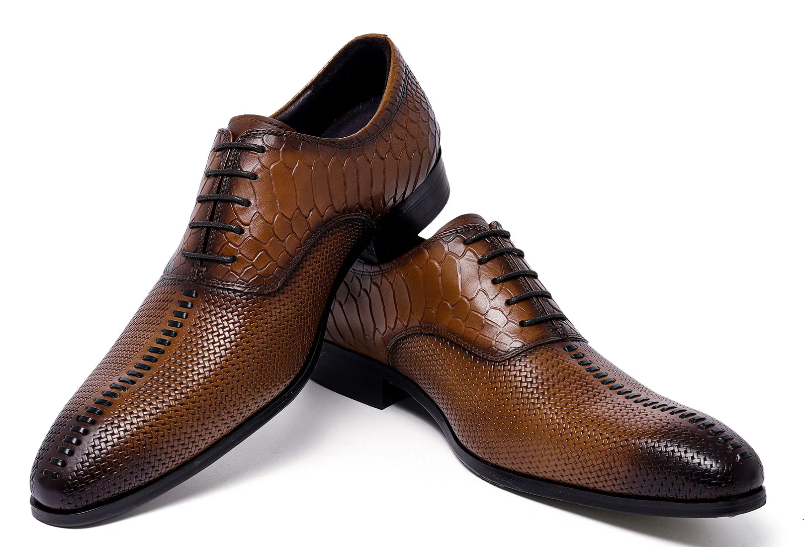 Men's Formal Leather Woven Oxfords