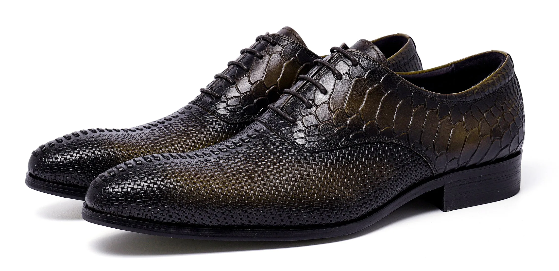 Men's Formal Leather Woven Oxfords