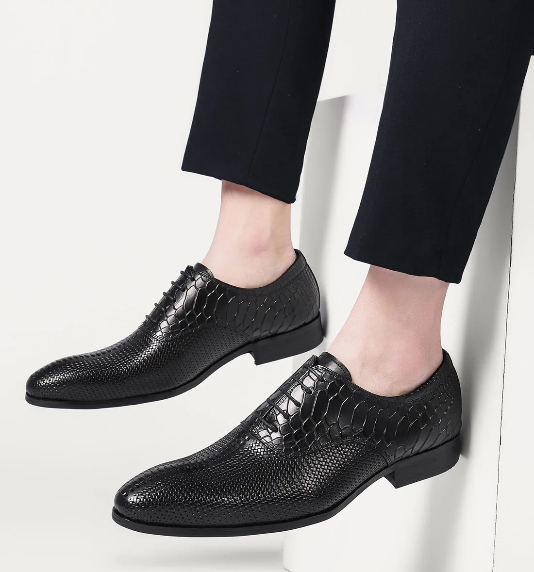 Men's Formal Leather Woven Oxfords