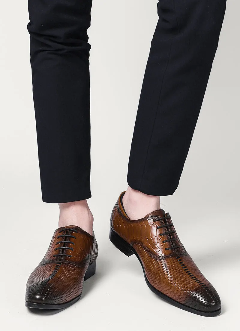 Men's Formal Leather Woven Oxfords