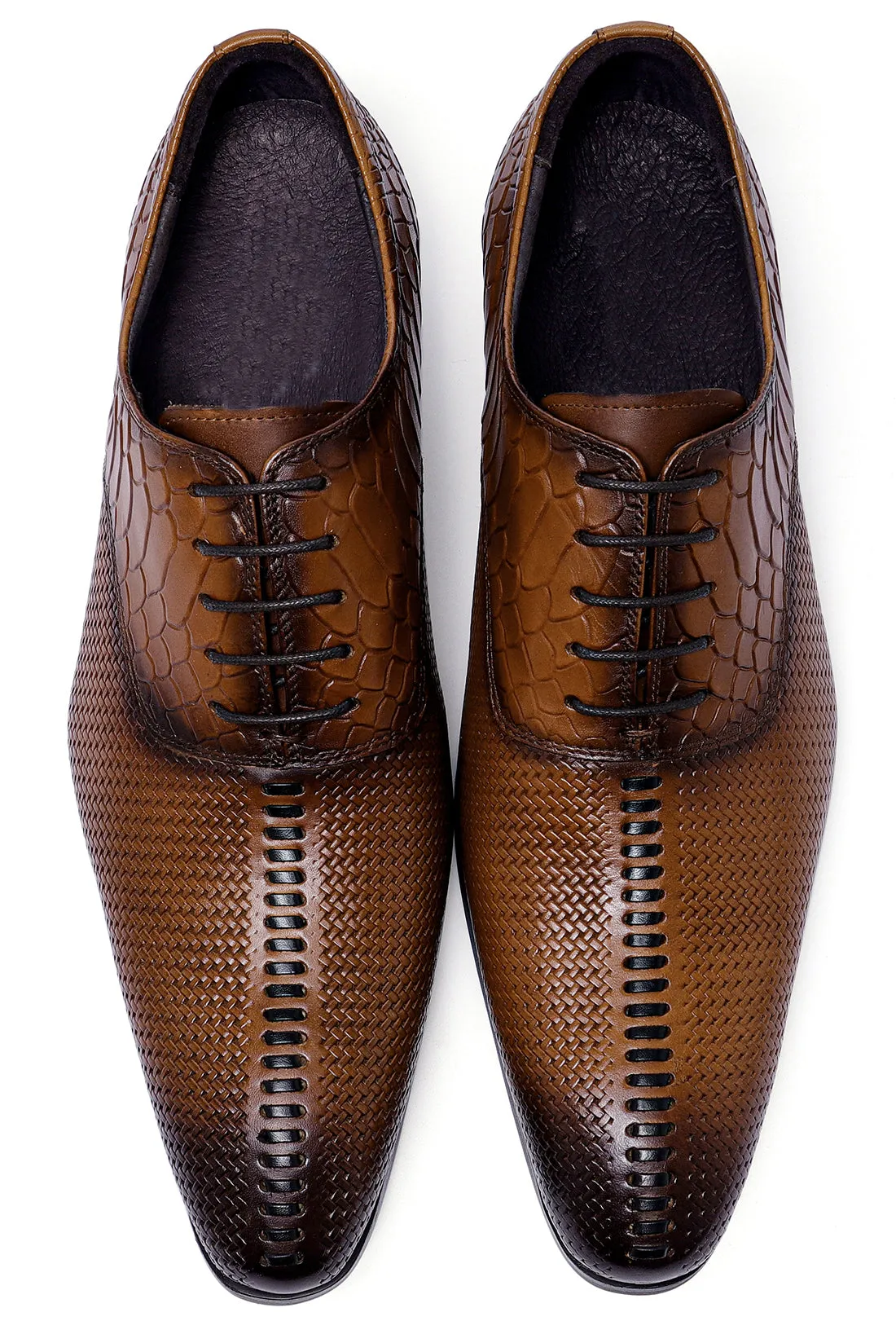 Men's Formal Leather Woven Oxfords
