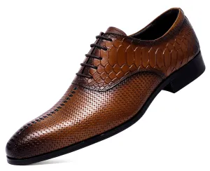 Men's Formal Leather Woven Oxfords