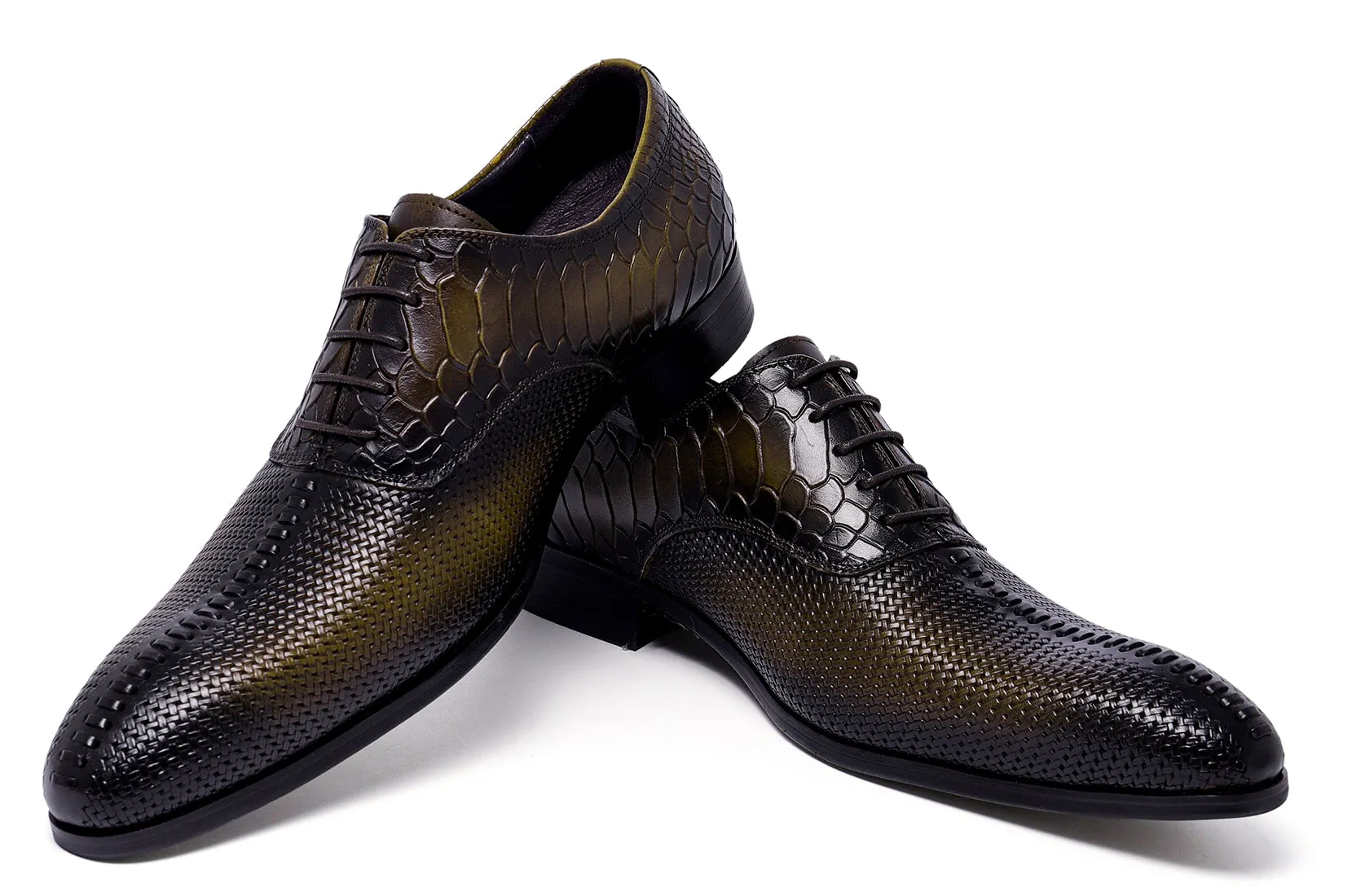 Men's Formal Leather Woven Oxfords