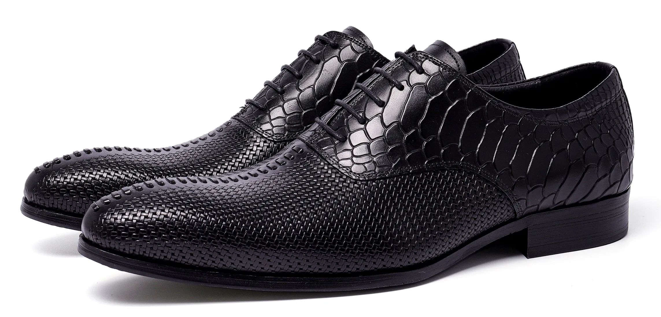 Men's Formal Leather Woven Oxfords