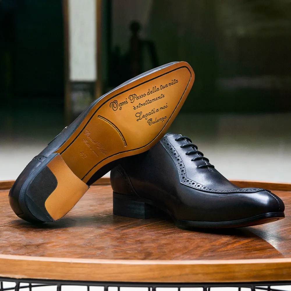 Men's Leather Shoes Leather Business Office Wedding Shoes Oxford Shoes Men's Brogue Formal Wear High