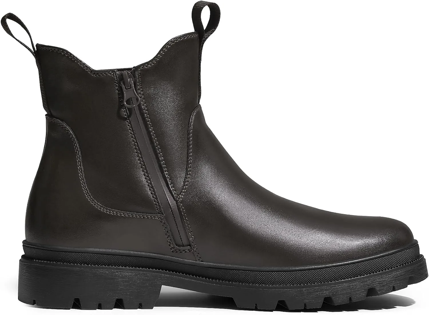 Men's Sleek Black Lace Up Ankle Boots