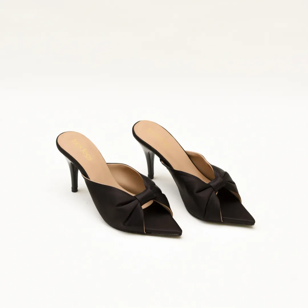 Midnight Elegance Mules Black