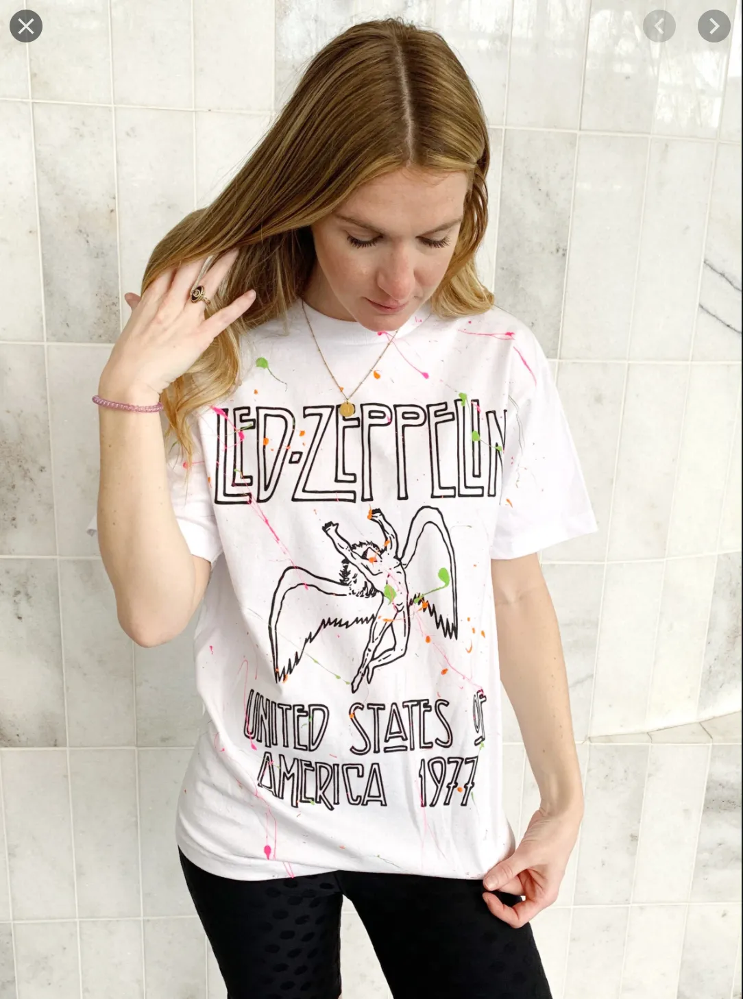 NEON LED ZEPPELIN TEE