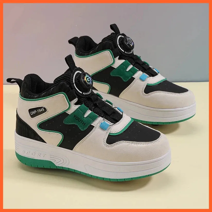 New Children Roller Skate Shoes | Sneakers With Two Wheels