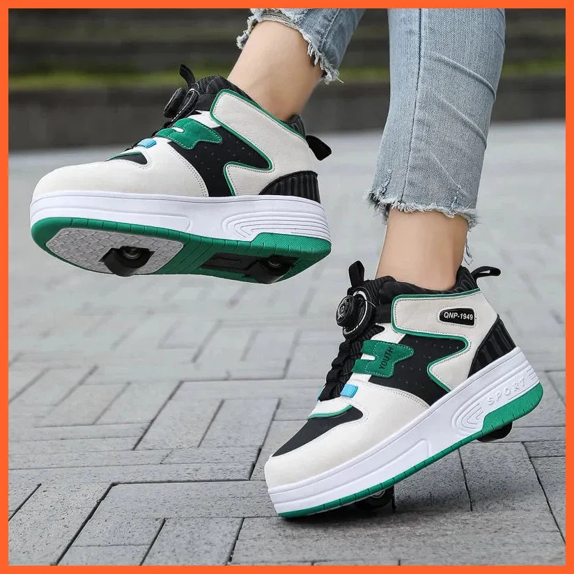 New Children Roller Skate Shoes | Sneakers With Two Wheels