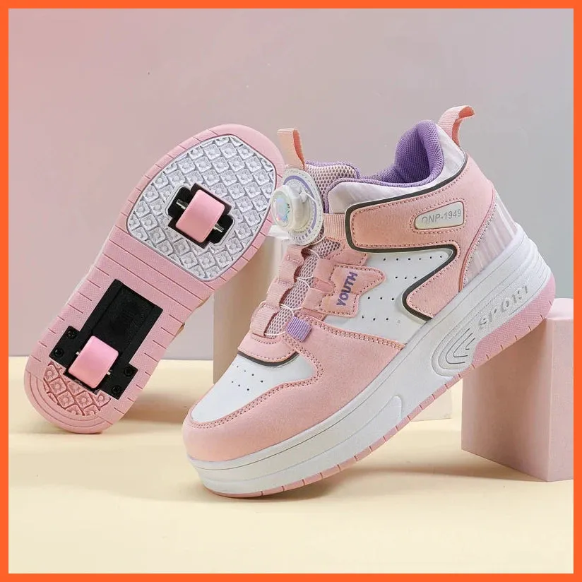 New Children Roller Skate Shoes | Sneakers With Two Wheels