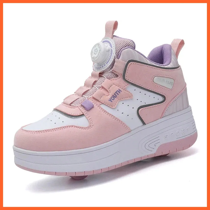 New Children Roller Skate Shoes | Sneakers With Two Wheels