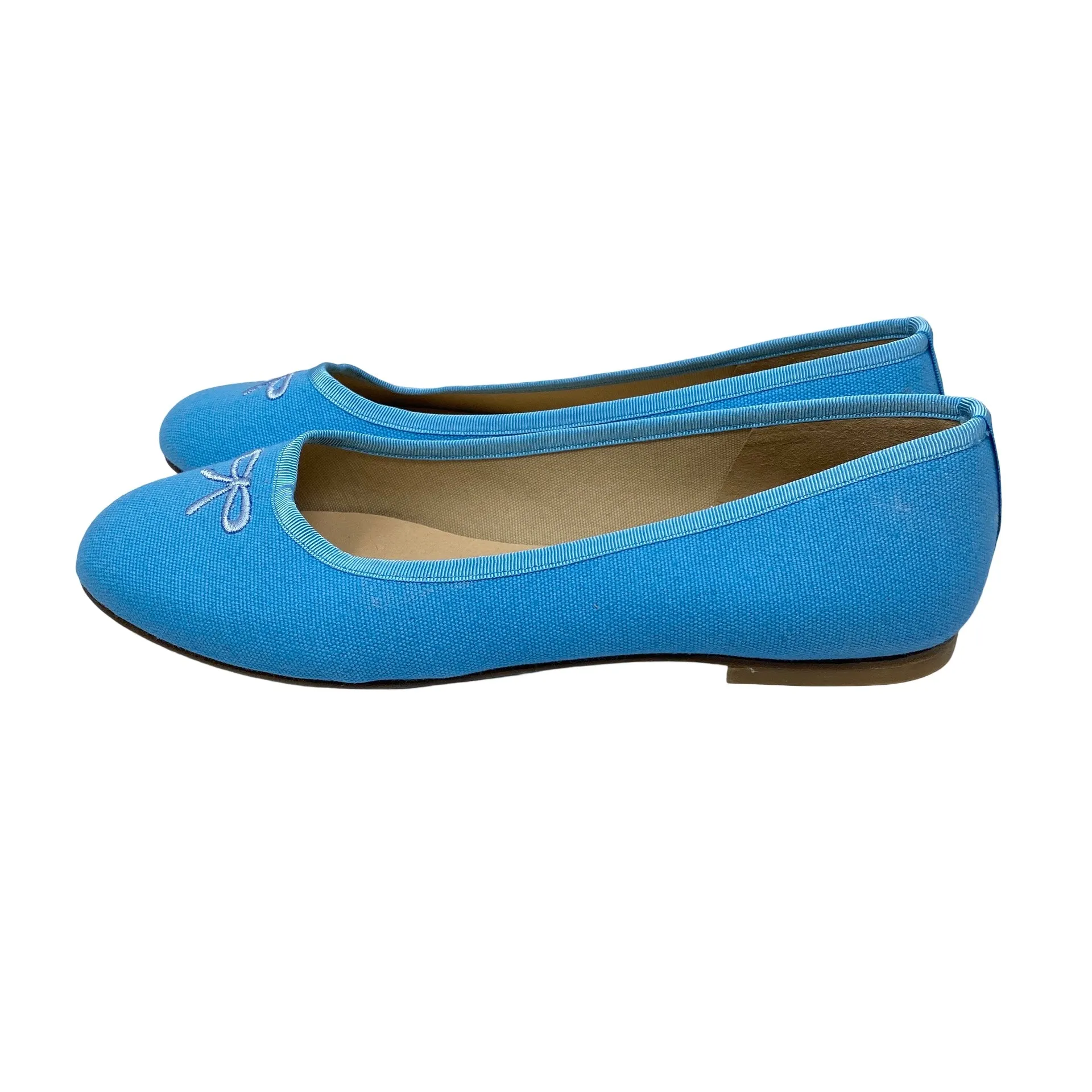Nicky Hilton x French Sole Blue Bow Flats