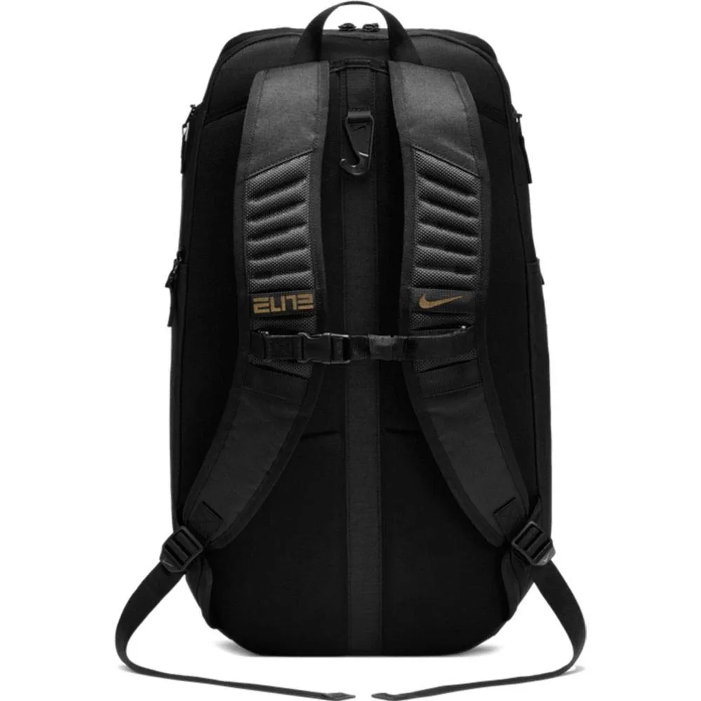 Nike Hoops Elite Pro Basketball Backpack,Black/Metallic Gold,One Size
