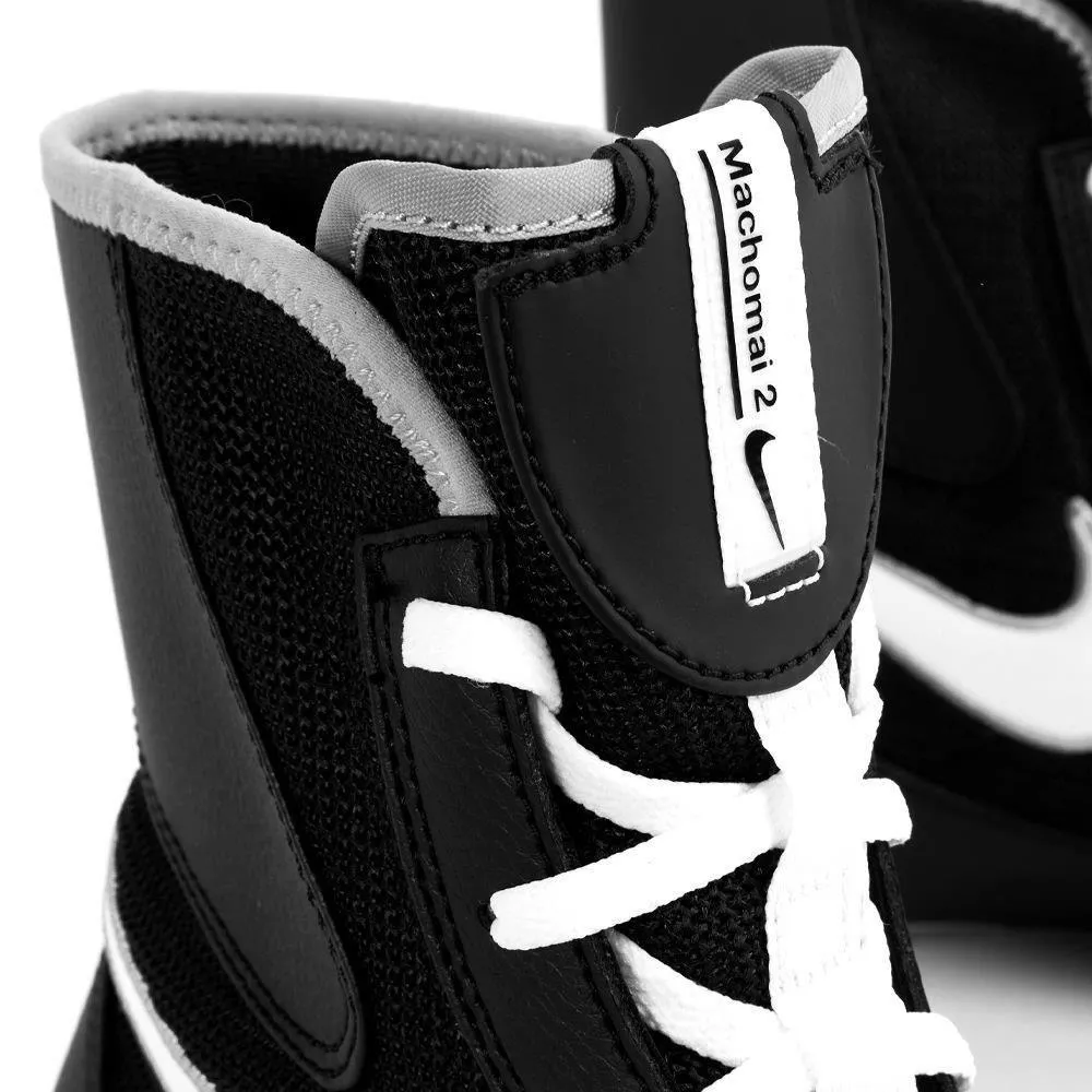 Nike Machomai 2 Boxing Boots - Black/White (Free Socks)