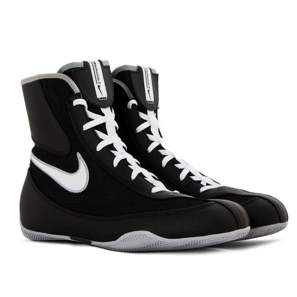Nike Machomai 2 Boxing Boots - Black/White (Free Socks)