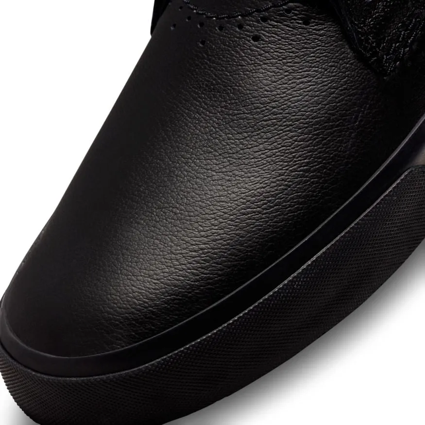 Nike SB Shane Premium Skateboard Shoe - Black/Metallic Silver-Black-Black