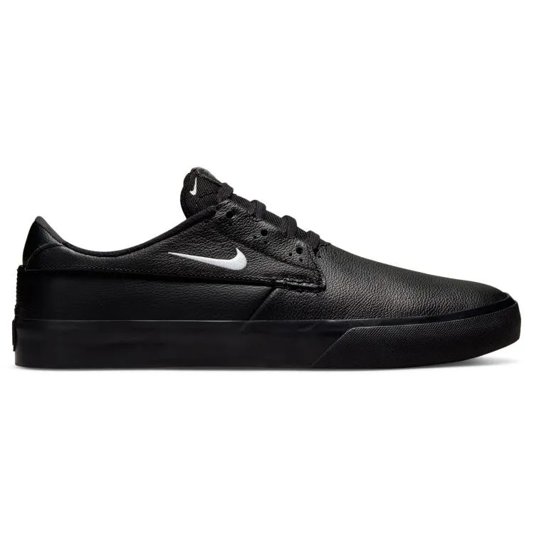 Nike SB Shane Premium Skateboard Shoe - Black/Metallic Silver-Black-Black