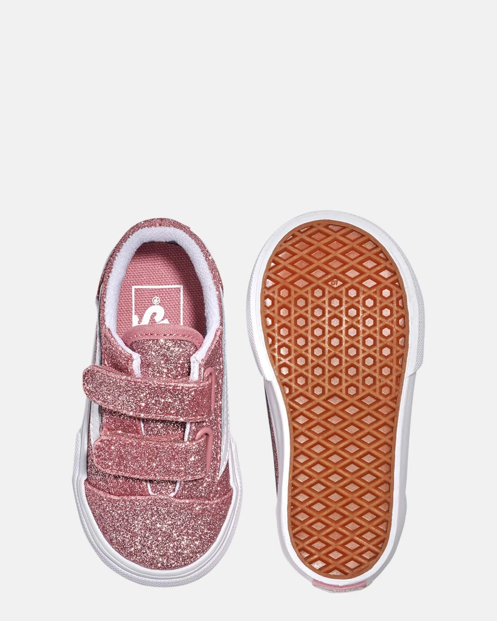 Old Skool V Glitter Infant Rose Gold