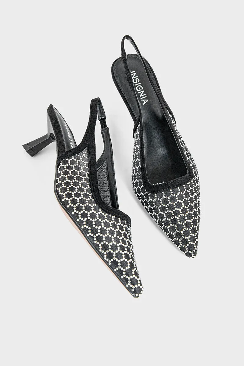 Party Wear Sling Back IP4014-Black