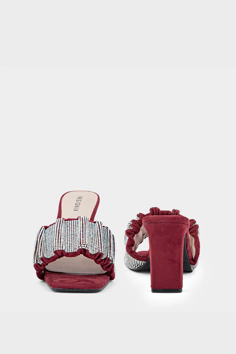 Party Wear Slip On I29182-Maroon