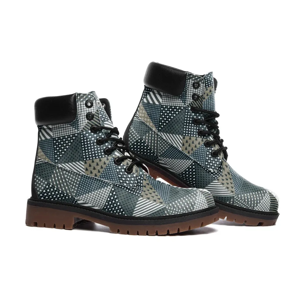 Patchwork Casual Leather Lightweight boots TB